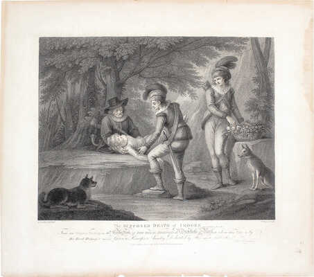 [Мнимая смерть Имогены. Сцена 4 из пьесы "Цимбелин". Акт 4. Сцена 4 / Рисовал Банбери Генри Уильям, гравировал Томас Чизман]